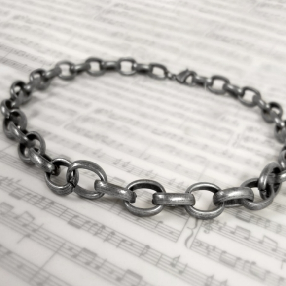 Other - Chunky Gunmetal Link Necklace